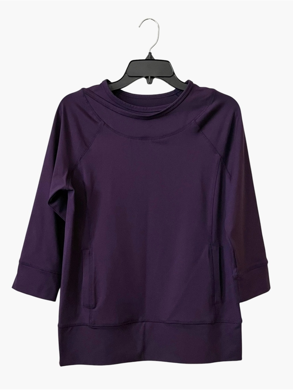 NY&C New York & Company Sweatshirt Women's Size S Purple 3/4 Sleeve Athleisure